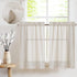 jinchan Beige Kitchen Curtains Linen Tier Curtains 24 Inch for Small Window, Farmhouse Cafe Drapes, 2 Panels