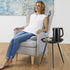 SYQ Small Black Side Table,Modern Round Metal end Table,Simple Circle Accent Table for Outdoor Living Room Bedroom