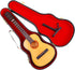 Dselvgvu (7.87"x2.87"x0.94") Wooden Miniature Guitar with Stand and Case Mini Musical Instrument Guitar Replica