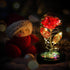 Childom Birthday Gifts for Women, Light Up Rose in Glass Dome, Colorful Red Flowers for Christmas, Anniversary, Birthday