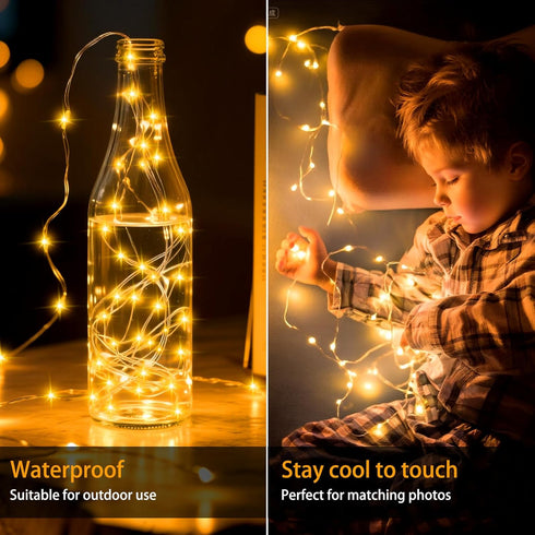 32 10 30 VOOKRY Pcs Fairy Lights Battery Operated String Lights - ft LEDs Waterproof Copper Wire Mini Firefly Starry