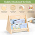 AZSKY Double-Sided Toddler Bookshelf for Kids, Montessori Bookshelf to Display Books, Sling Book Rack Organizer
