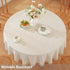 TruDelve Small Round Table Cloth, 60 Inch Beige Striped Cloth Tablecloth, Boho Fall Round Table Cover