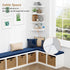 Set 4, Forbena Corner White Floating Book Shelves for Wall of Wood Nursery Corner Bookshelf for Kids Bedroom, Large