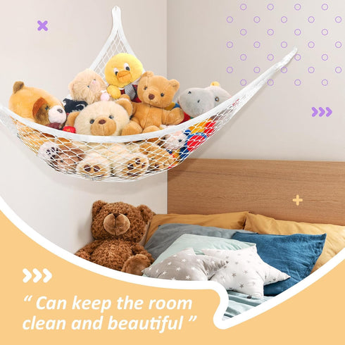 Hammock Hammock 1 Pack, Stuffed Animal Net for Plushie Toys, Stuffed Animal Corner for Kids' Room Decor, Ideas