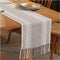Caflife Boho Table Runner Natural Stripe for Modern Farmhouse Coffee Table Decor,