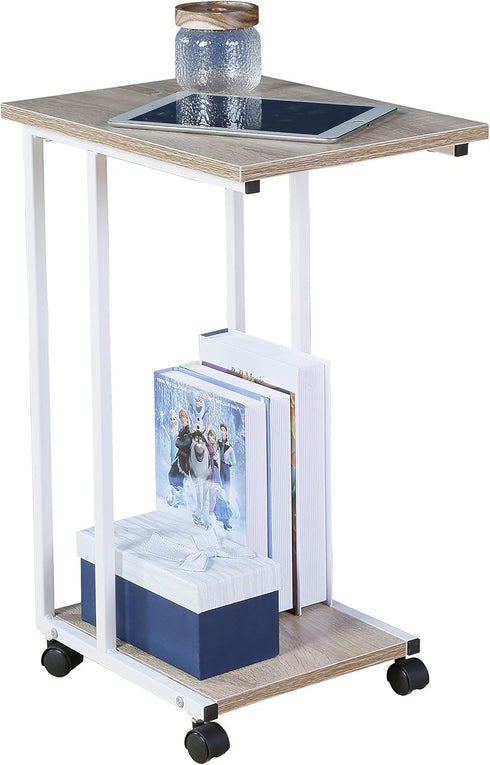 JJS Side End C Table for Sofa, Living Room Couch Table Snack