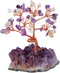 mookaitedecor Citrine & Amethyst Crystal Tree - Bonsai Money Tree with Amethyst Cluster Crystals Base for Wealth