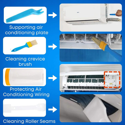 18pcs 2L Oiktylr Mini Split Cleaning Kit Bag, Waterproof AC Cleaning Cover with Storage Bag, PVC Air Conditioner