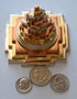 Sri Meru Yantra, Shree Chakra, Maha Meru in Astadhatu Size 3" Inch - 3D, Spiritual Powers, Vaastu Dosh, Prosperity