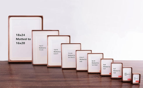 Generic 3x4 2x3) Natural Wood Photo Frames Inspired Tabletop Picture Frame with Mat, Vertical or Horizontal Display