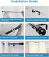 HOSKO Black Curtain Rod Set, 1-Inch Window Curtain Rods for Windows 30-84 Inches with Three Mounting Brackets