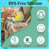 2-in-1 4 Silicone Popsicle Holders, Mess Free Ice Cream Cone Holders for Kids, Reusable & Dishwasher Safe Popsicle Drip