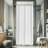 AooHome Fabric Shower Curtain, 36 Width x 72 Height Inch Stall Size Bathroom Curtain, Waterproof, White