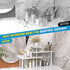 JayRex Bathroom Organizer Countertop Corner Shelf, 3 Tier Moveable Organizer for Makeup, Dresser Table, Desktop (White)