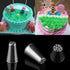 beyonday 3pcs Grass Cream Icing Nozzles, Cupcake Practical Piping Tips, Stainless Steel Pastry Decorating Tool