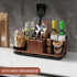 Counter Set(Walnut Boperzi Bathroom Organizer for Vanity & Sink Storage: Detachable Electric Toothbrush and Toothpaste