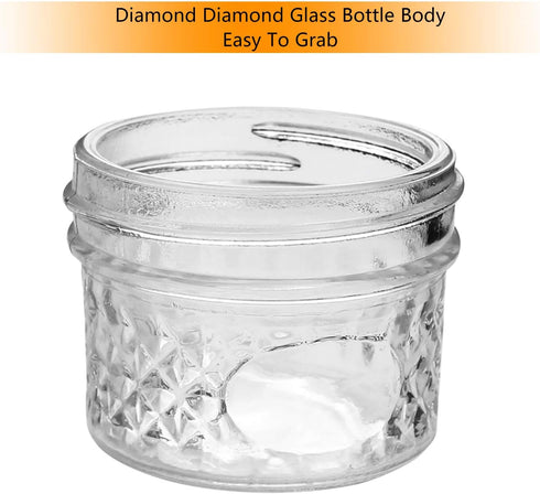 Jars,4 OZ 40 PACK Accguan Mini Mason Glass Canning Jelly Jars With Regular LidsSilver,Ideal for Honey,Jam,Wedding