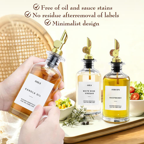 PLACHIDAY 350 ML Set 2,Home Premium Olive Oil Dispenser Bottles for Kitchen with Pourer, Elegant Olive Oil Bottle