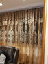 1 Panel Luxury European Sheer Curtain, Grommet Top Floral Embroidery for Living Room, Semi-Shading Voile