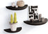 QsQueen Solid Wood Half Round Floating Wall Shelves | Elegant Floating Shelves,