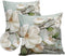 Waterproof Pillow Covers Set of 2 for Couch, Farmhouse White Magnolia Flower Decorative Cushion Cases 18x18In, Indoor