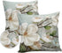 Waterproof Pillow Covers Set of 2 for Couch, Farmhouse White Magnolia Flower Decorative Cushion Cases 18x18In, Indoor