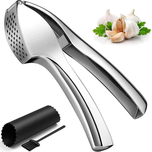 IMKRC Heavy Duty Garlic Press, Zinc Alloy Garlic Crusher & Mincer, Easy Squeeze