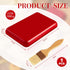 Heigble 2.2 lb 70 Cheese Wax Block for Preserving Cheese Red Wax for Cheesemaking with Brush for Long Term Storage
