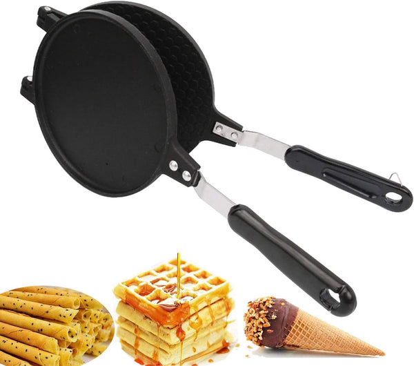 Waffle Cone Maker, Double Sided Pancake Maker, Multifunctional Crisp Omelet Pan, 6.7 Inches