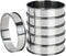 FANGSUN 4 Inch Crumpet Rings, Stainless Steel English Muffin Tart Rings for Baking, Cooking Egg Ring Mold