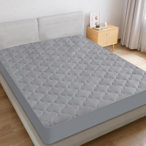 Twin Mattress Protector Pad Waterproof Quilted, Breathable & Cooling Cover Fitted for Kids with Deep Pocket Up to 14",