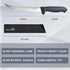 DELFINA Curved Breaking Knife 8 inch with Sheath & SoftGrip Handle, Butcher Knife for Meat Cutting, High Carbon