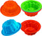 Webake Silicone Mini Bunt Cake Molds, 4 Inch Fluted Tube Cake Pan, 8 Pack Non-stick