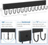 Belt Hanger Wall Mounted, Wooden Organizer for Max 12 Storage Capacity, Black