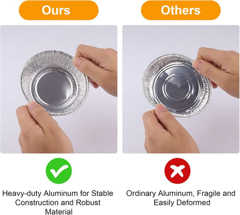 4 Inch Aluminum Foil Mini Pie Pans, 50Pcs Disposable Small Mini Pie Tins for Bakeries, Cafes, Restaurants