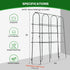 6 OTOSUNNY Garden Trellis for Climbing Plants Outdoor, FT Tall Arch Tunnel, Metal A-Frame Plant Support with Trellis