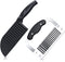 Patelai 2 Pcs Crinkle Potato Cutter - Stainless Steel Wavy Slicer for Salad & French Fry Cutting