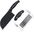 Patelai 2 Pcs Crinkle Potato Cutter - Stainless Steel Wavy Slicer for Salad & French Fry Cutting
