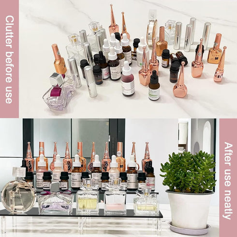 15 3/4 inch AZEAM Acrylic Riser Black Display Risers Stand Large Collection Organizer Shelf for Cupcake Food Desserts