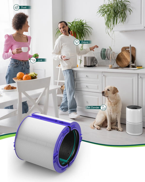 Future Way TP04 Filter Replacement for Dyson TP04 / HP04 / DP04 Air Purifier, 360 Combi Glass True High Efficiency