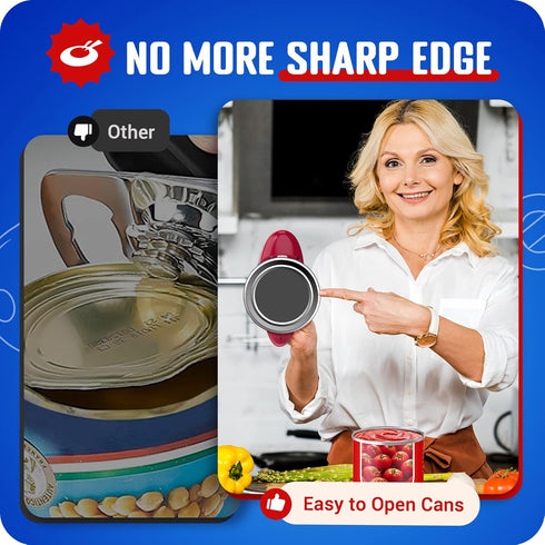 Electric Can Opener, Hand Free Can Opener Easy Open Any Can Sizes with Smooth Edge, Food-Safe Portable Battery Operated Electric Can Openers, Kitchen Gadget Gift for Kitchen, Seniors, Chef, Arthritis by C-color