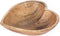WitnyStore 8" Heart Shaped Wood Bowl, Brown, Handcrafted Wooden Serving Tray, Functional Decorative Tableware for