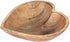 WitnyStore 8" Heart Shaped Wood Bowl, Brown, Handcrafted Wooden Serving Tray, Functional Decorative Tableware for
