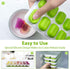 DOQAUS Ice Cube Trays 4 Pack, 56 pcs Silicone Ice Cubes Maker with Spill-Resistant Lid, Easy Release & Pop Out, LFGB