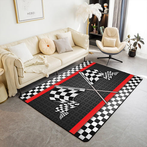 Boys Race Car Play Mat,Kids Play Rugs,Kid Playroom Carpet with Rubber Backing,Kids Playing Rug & Car Carpet,Perfect