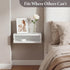 13 Inch SUMGAR Floating Nightstand White Modern Bedside Table Organiser Fully Assembled Shelf Small Spaces Wall Mounted