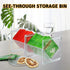 2Pcs Tea Bag Storage Organizer, Stackable Clear Plastic Holder for Drawer Countertop, Coffee Station