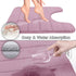 Yimobra Memory Foam Toilet Bath Mat U-Shaped - 24 X 20 Inches, Soft Non-Slip Rug, Mauve