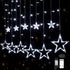 Star Curtain Lights for Bedroom - 9ft Plug-in 138 LED Fairy Twinkle Lights with Remote & 12 Star Drops